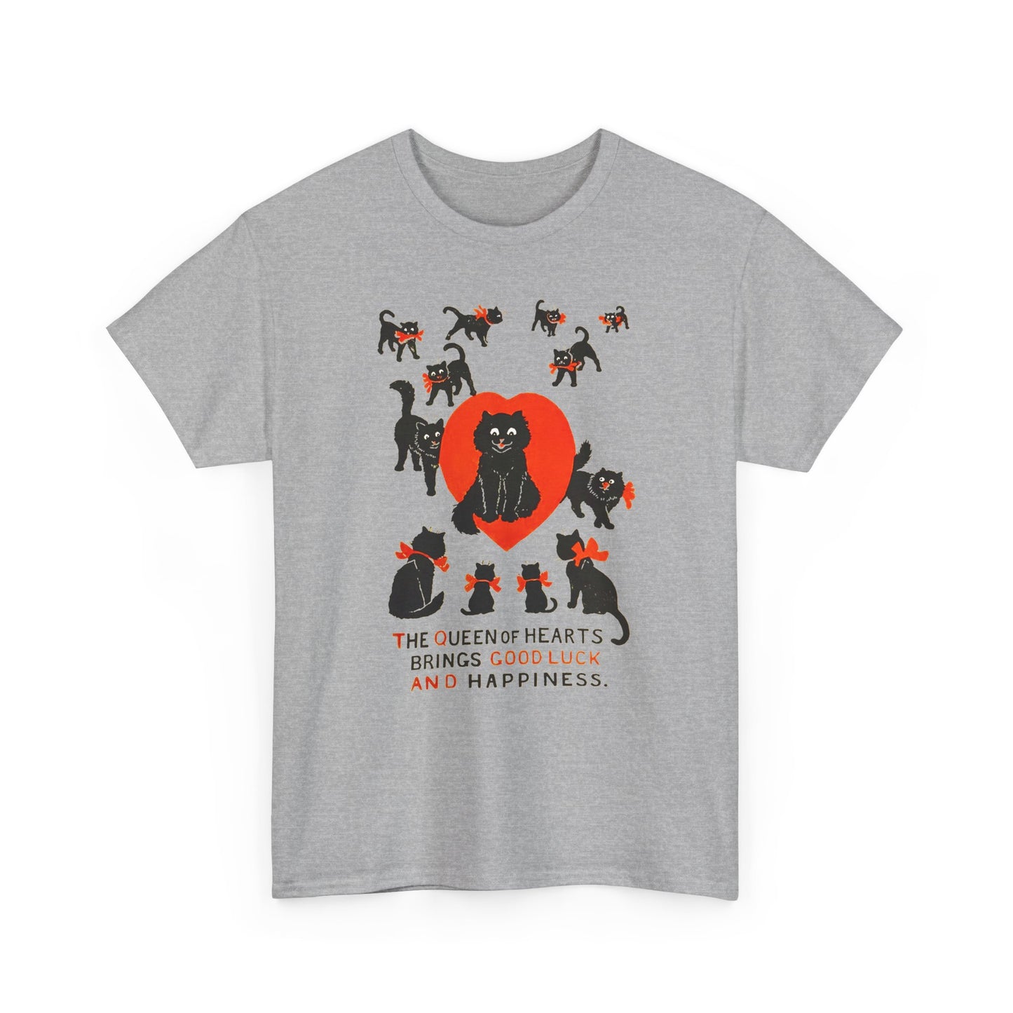 louis wain cat painting the queen of hearts bring good luck and happiness tshirt