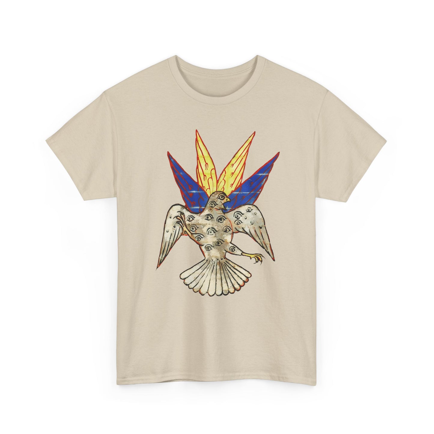 13th century gothic illuminated manuscript of the book of revelation seraph tshirt