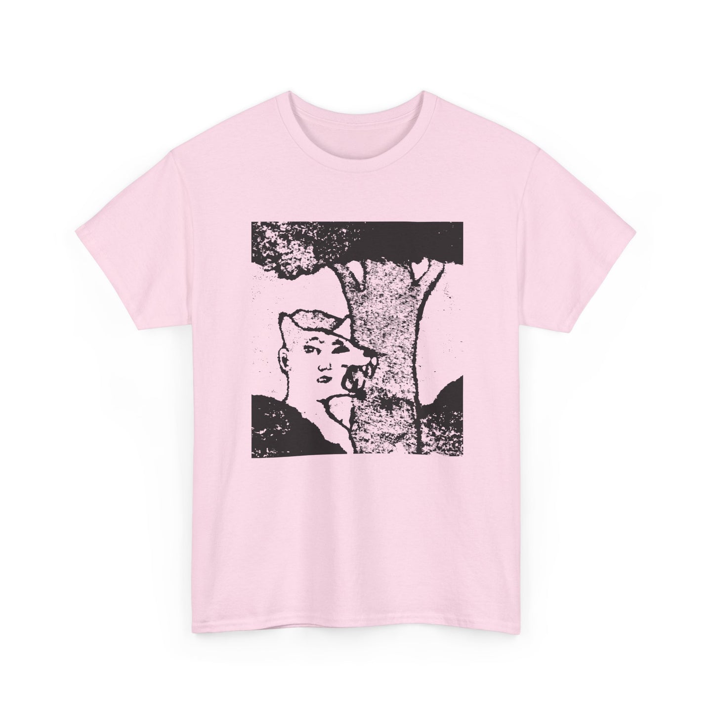 mid twentieth century the boy and the dog illusion artwork reproduction tshirt