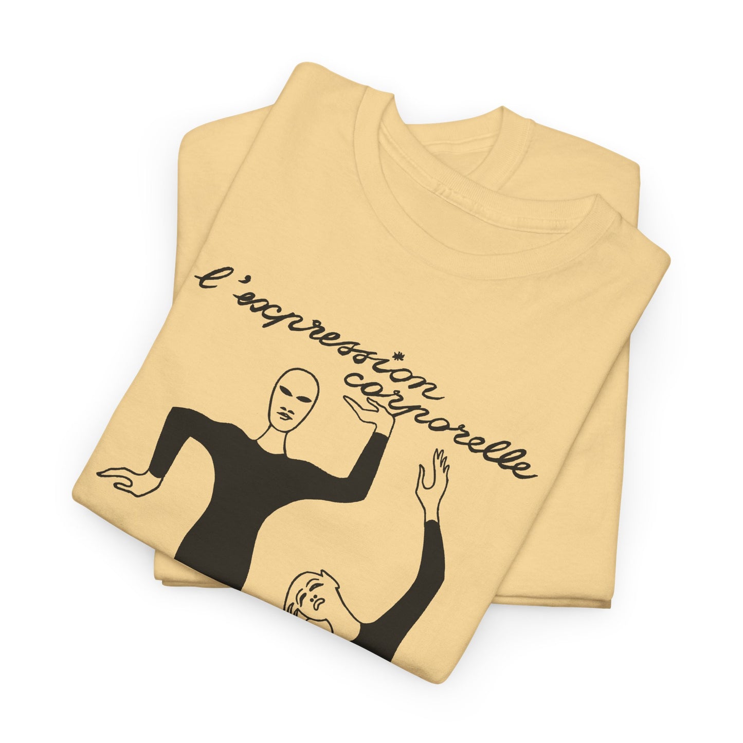 1968 french illustration of mimes from initiation au mime reproduction tshirt