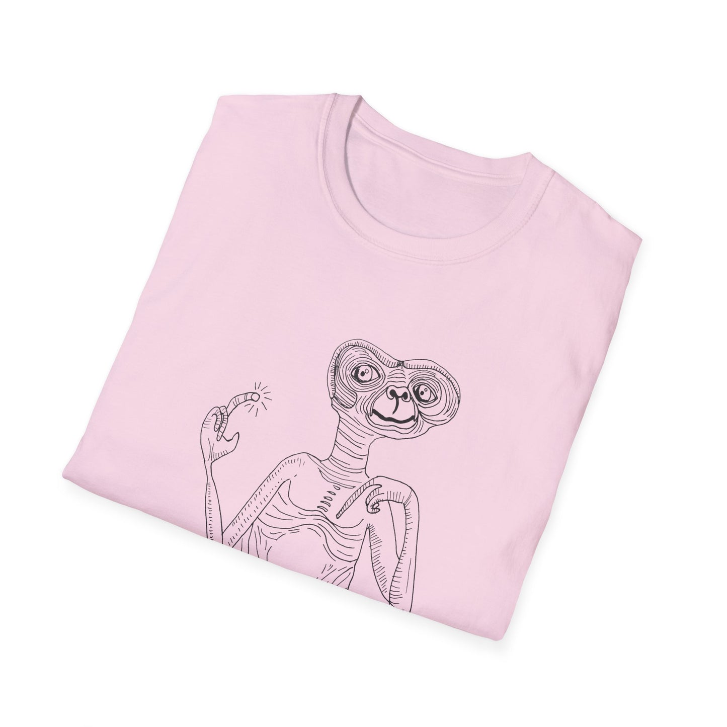 original drawing E.T the extraterrestrial on a tshirt