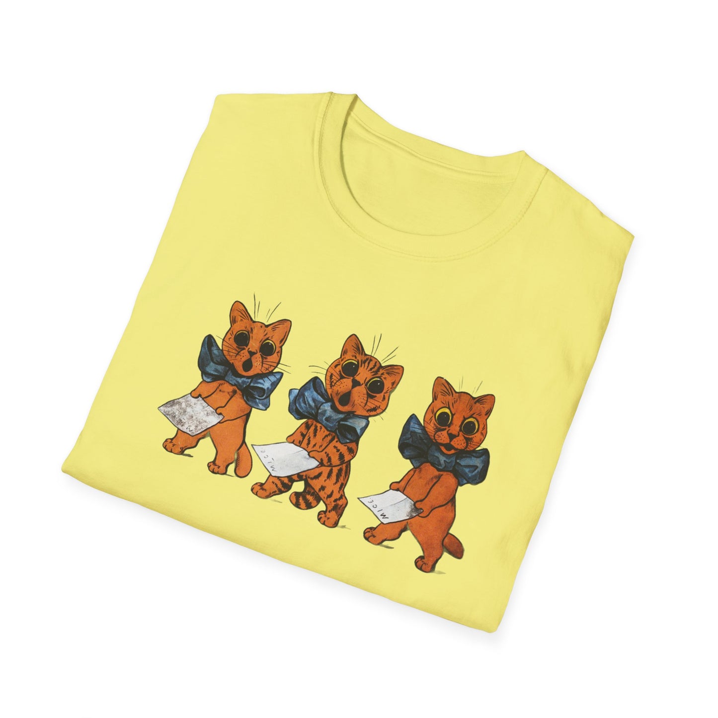 louis wain famous tenors colored lithograph reproduction tshirt