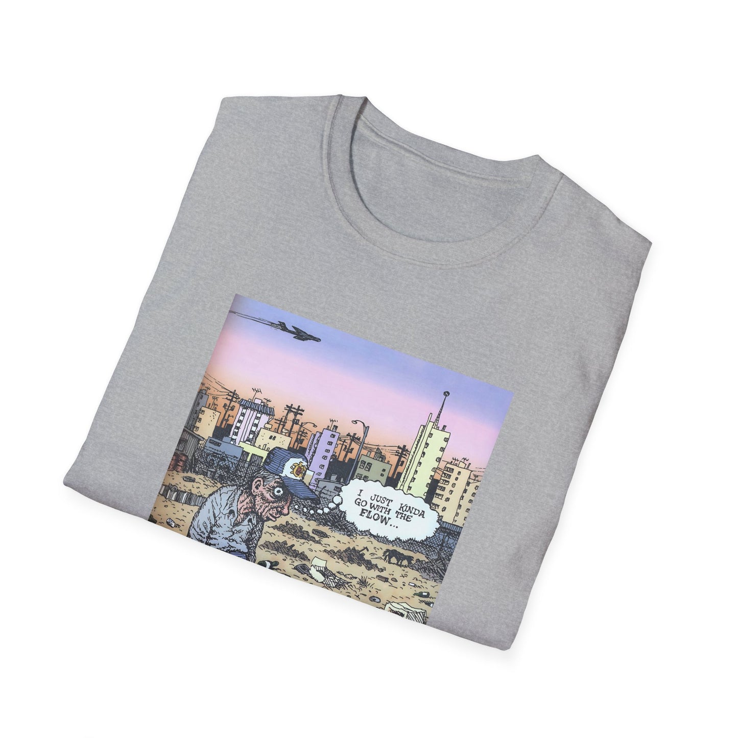 r. crumb i just kinda go with the flow tshirt