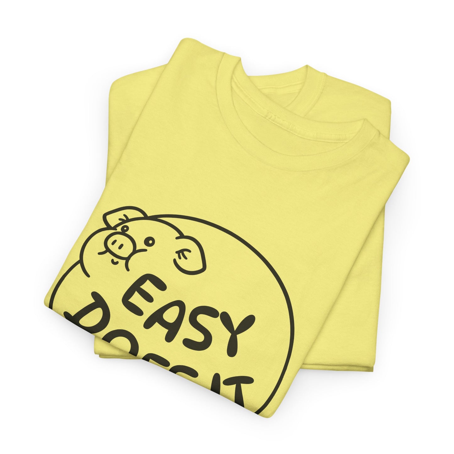 easy does it inflated pig tshirt