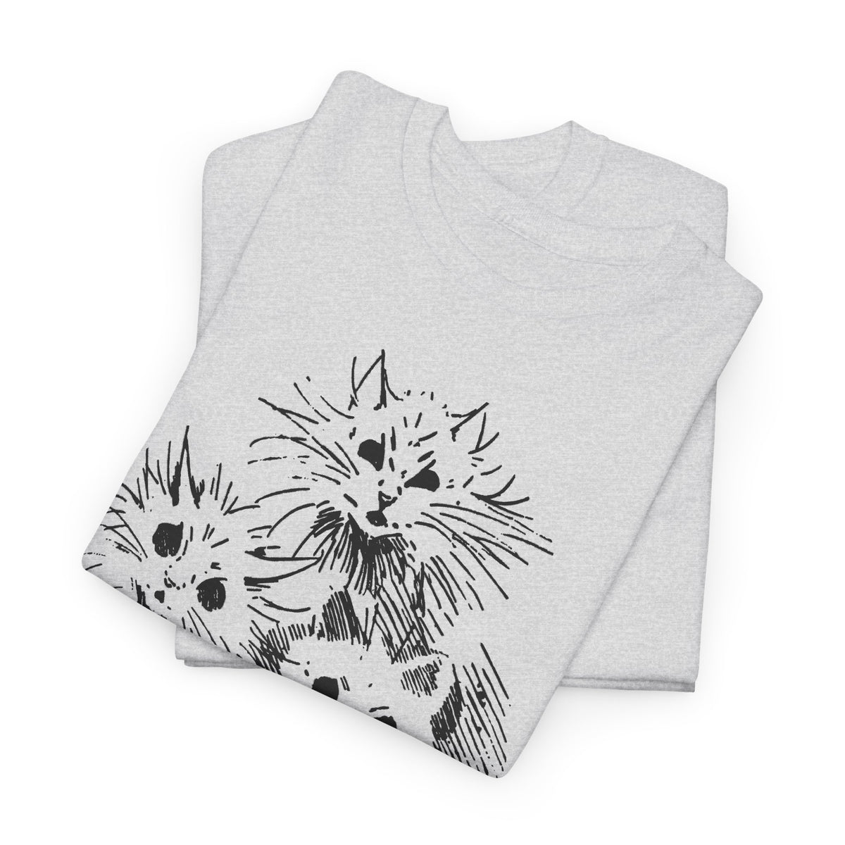 louis wain ghost cats sketch edit tshirt