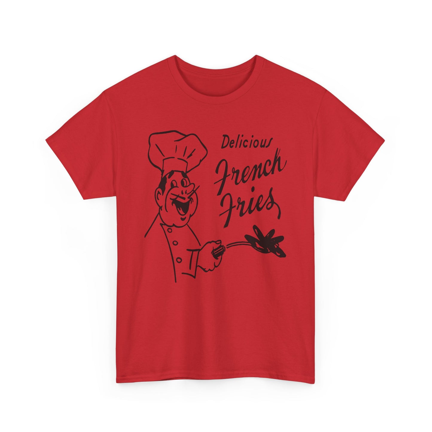 vintage paper bag art delicious french fries reproduction tshirt