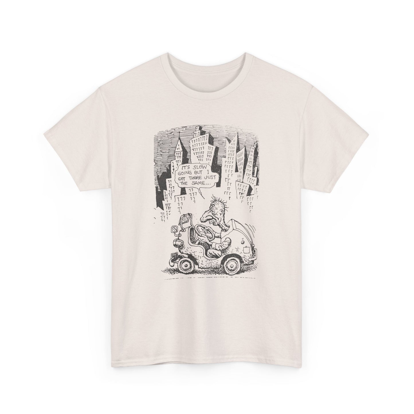 r. crumb slow going illustration tshirt