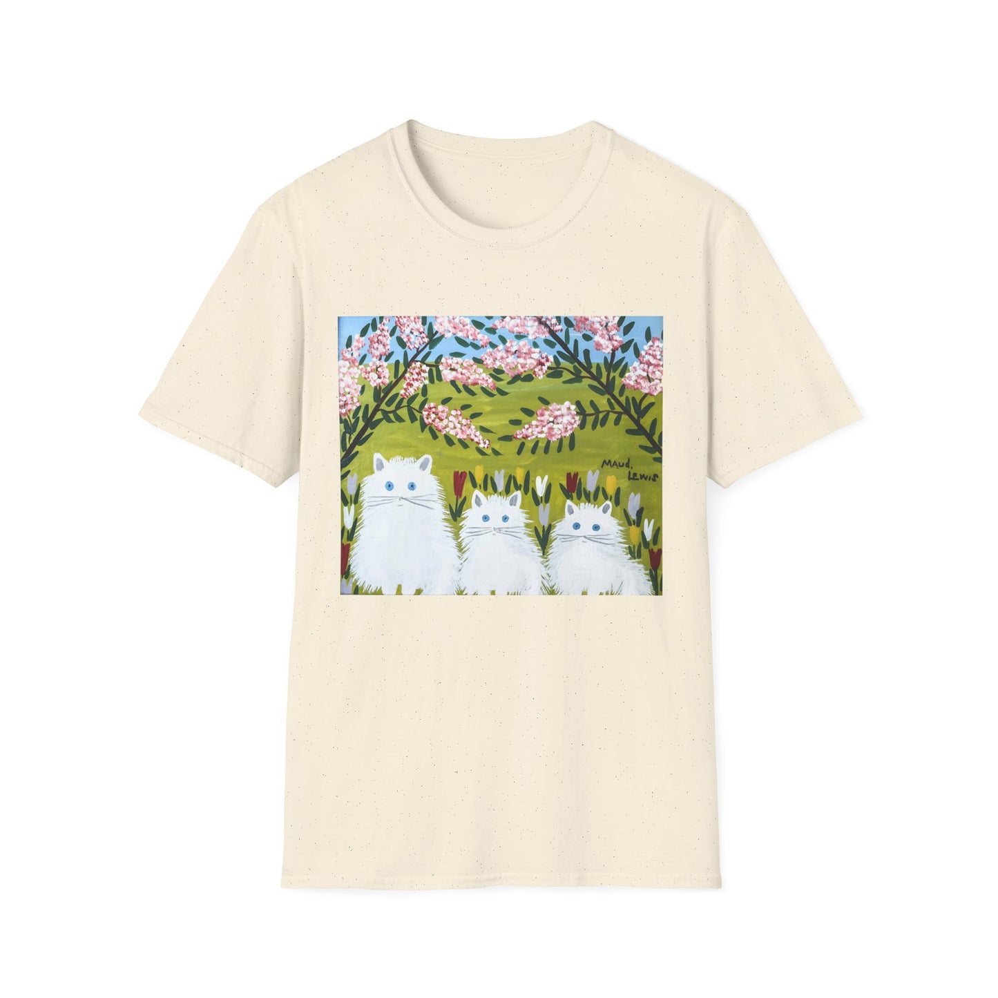 1965 maud lewis painting three white cats tshirt