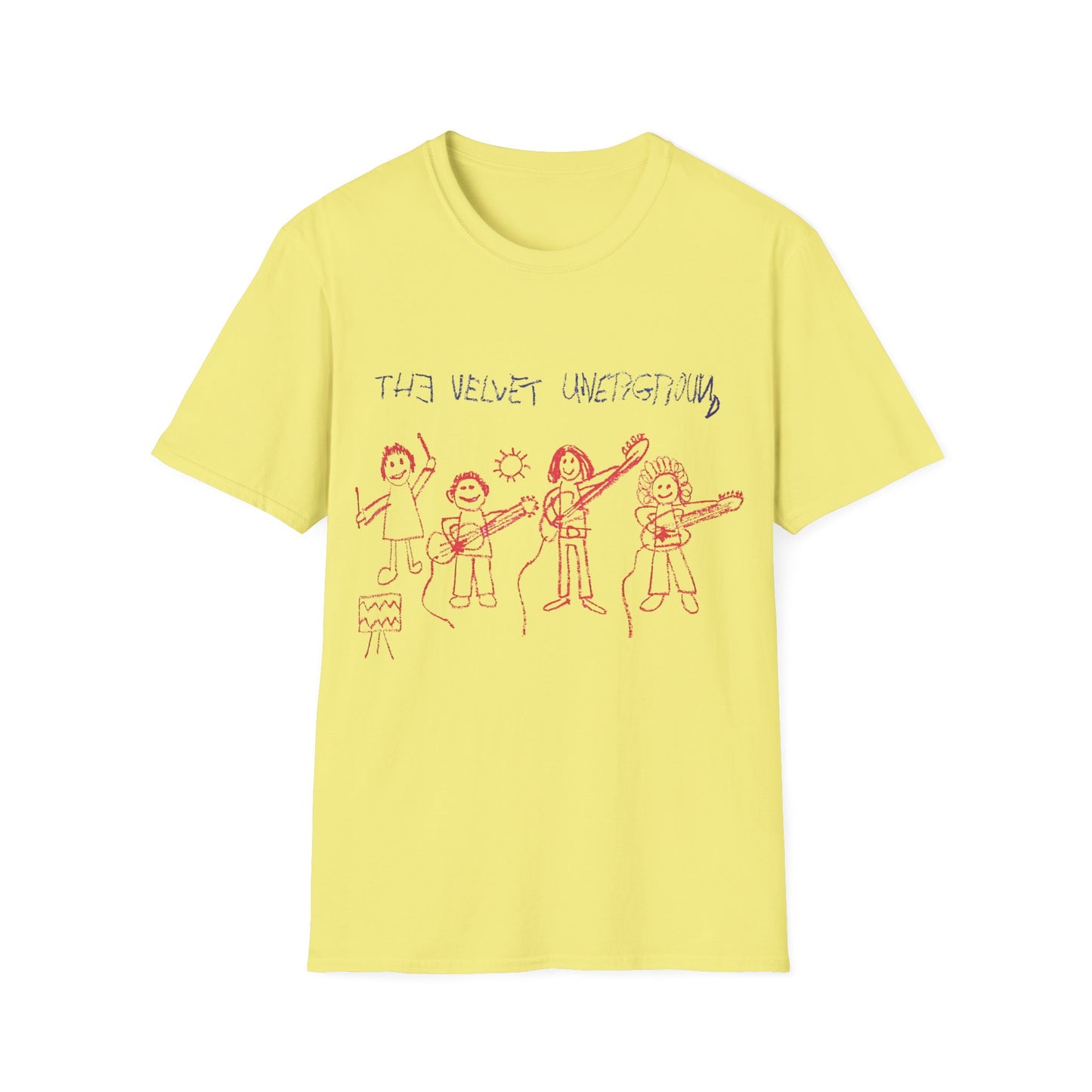 the velvet underground poster from 1969 kid drawing tshirt