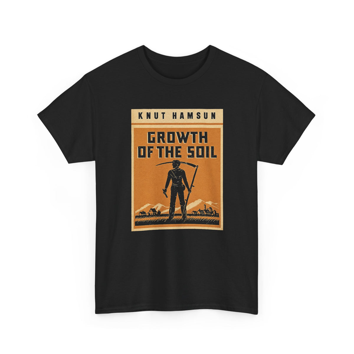 knut hamsen 1917 growth of the soil book cover tshirt