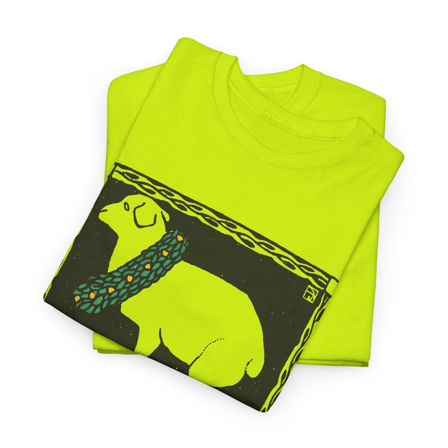 1909 josef von diveky happy easter (frohe ostern) color lithograph lamb reproduction tshirt