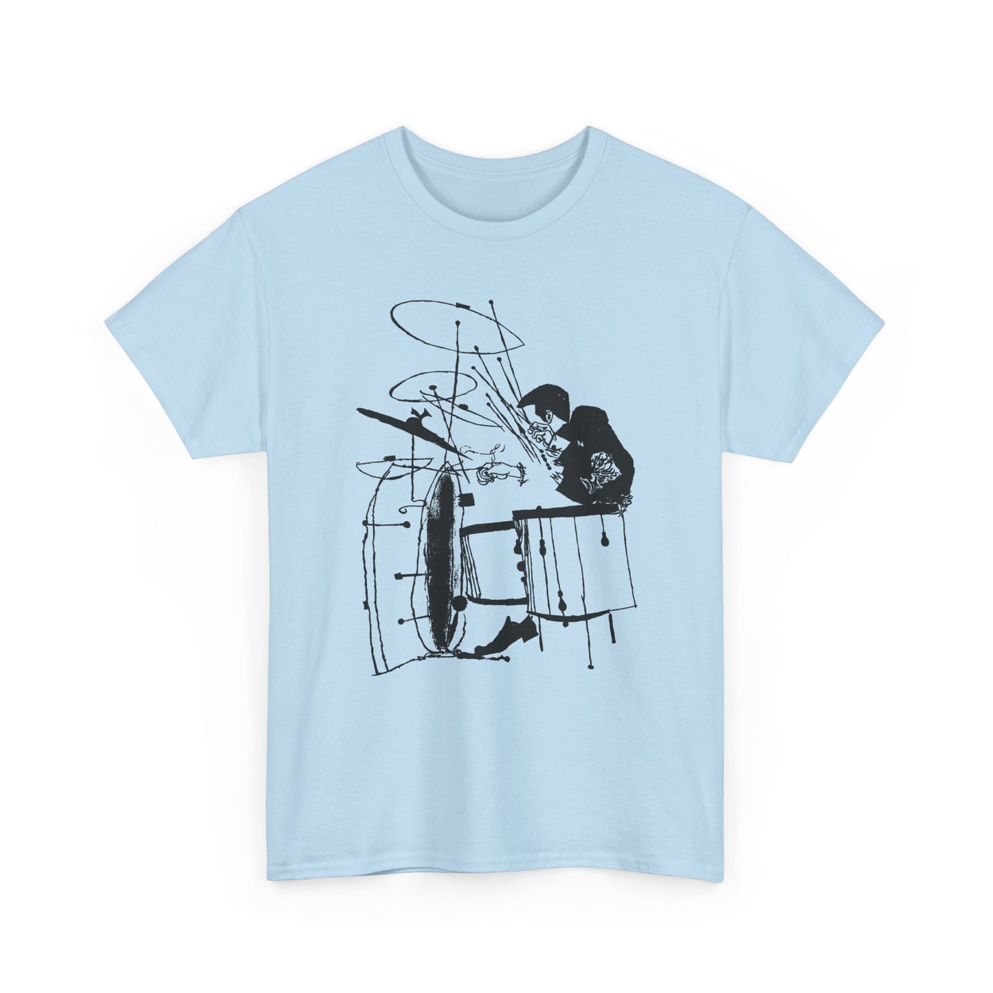 vintage illustration of the drummer buddy rich reproduction tshirt