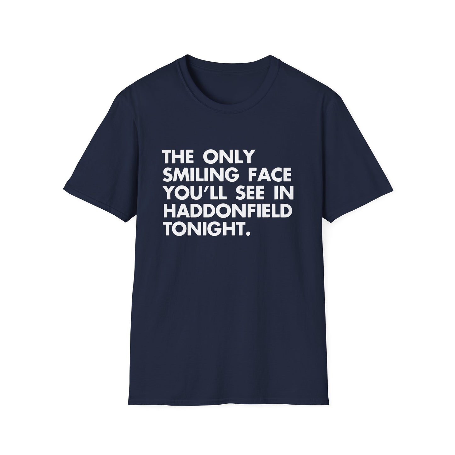 the only smiling face you'll see in haddonfield tonight tv ad graphic tshirt