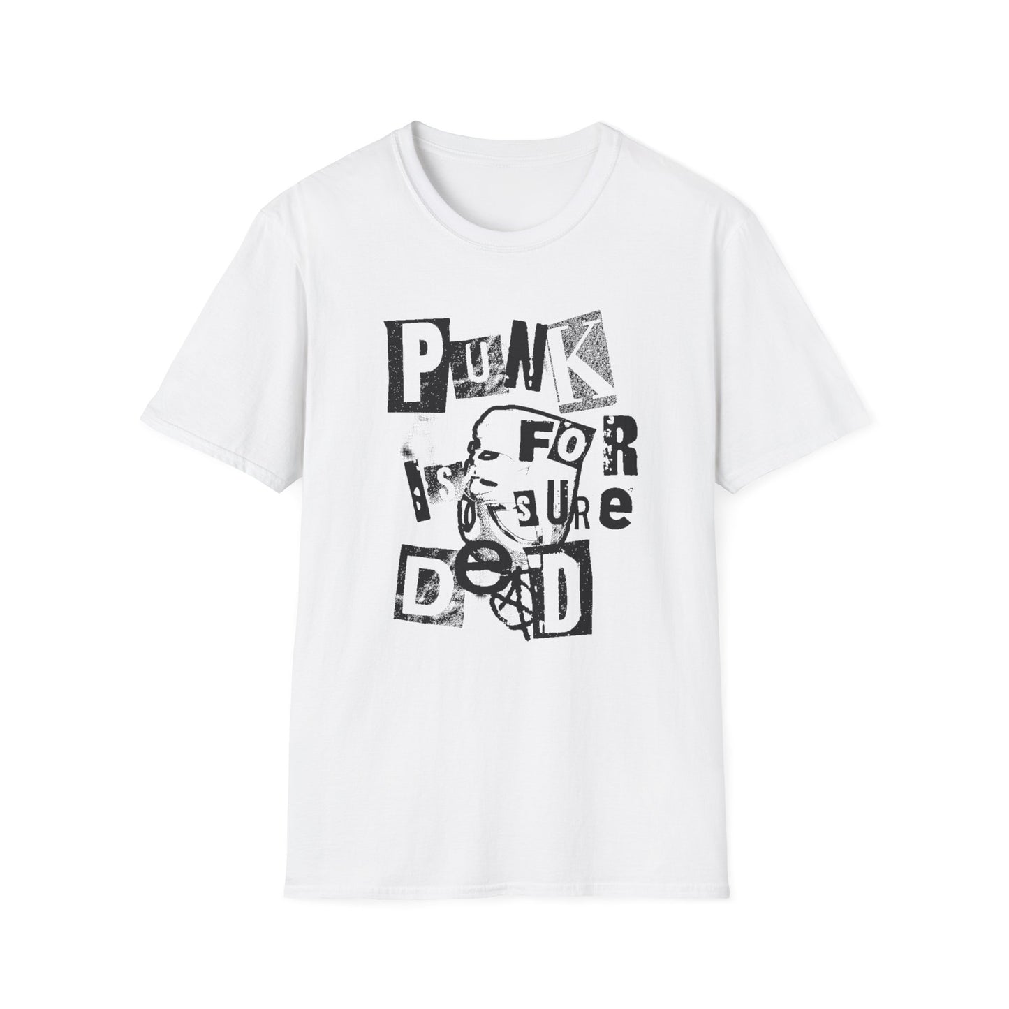 punk is for sure dead spray spaint style tshirt