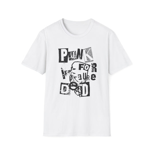 punk is for sure dead spray spaint style tshirt