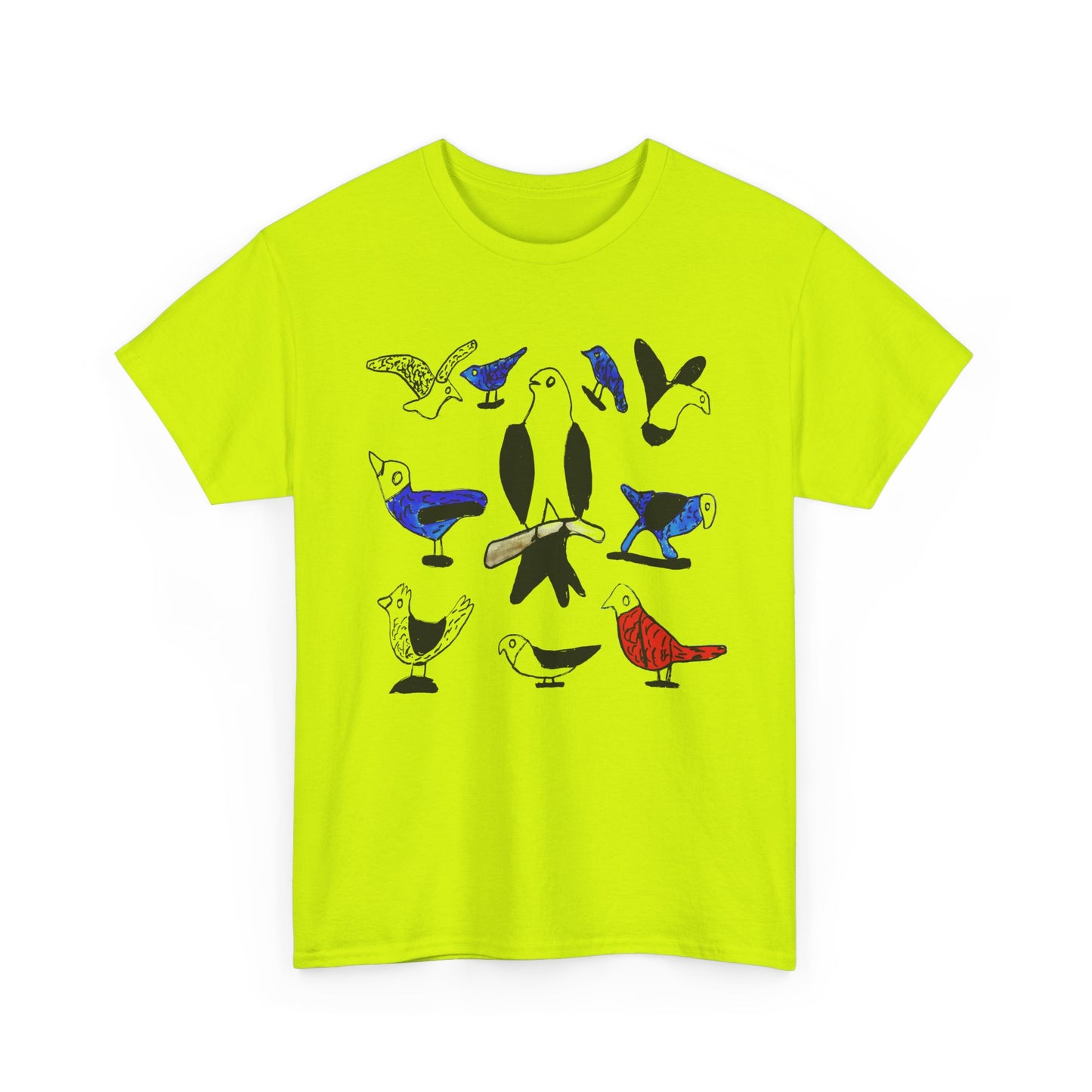 1970s untitled birds painting by canadian folk artist joseph sleep custom edit tshirt
