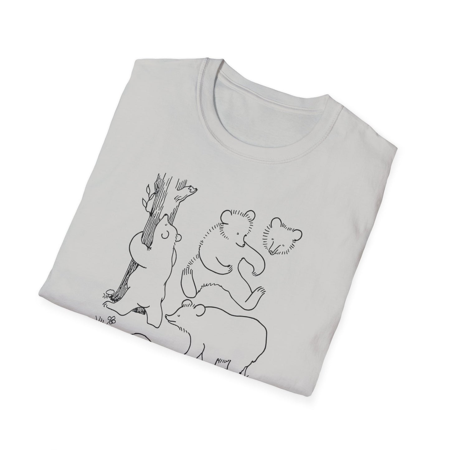 vintage french drawing guide cute bear illustrations reproduction tshirt