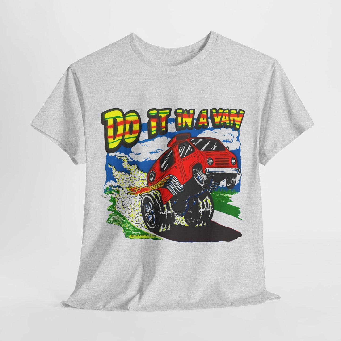 vintage 1975 do it in a van graphic reproduction tshirt