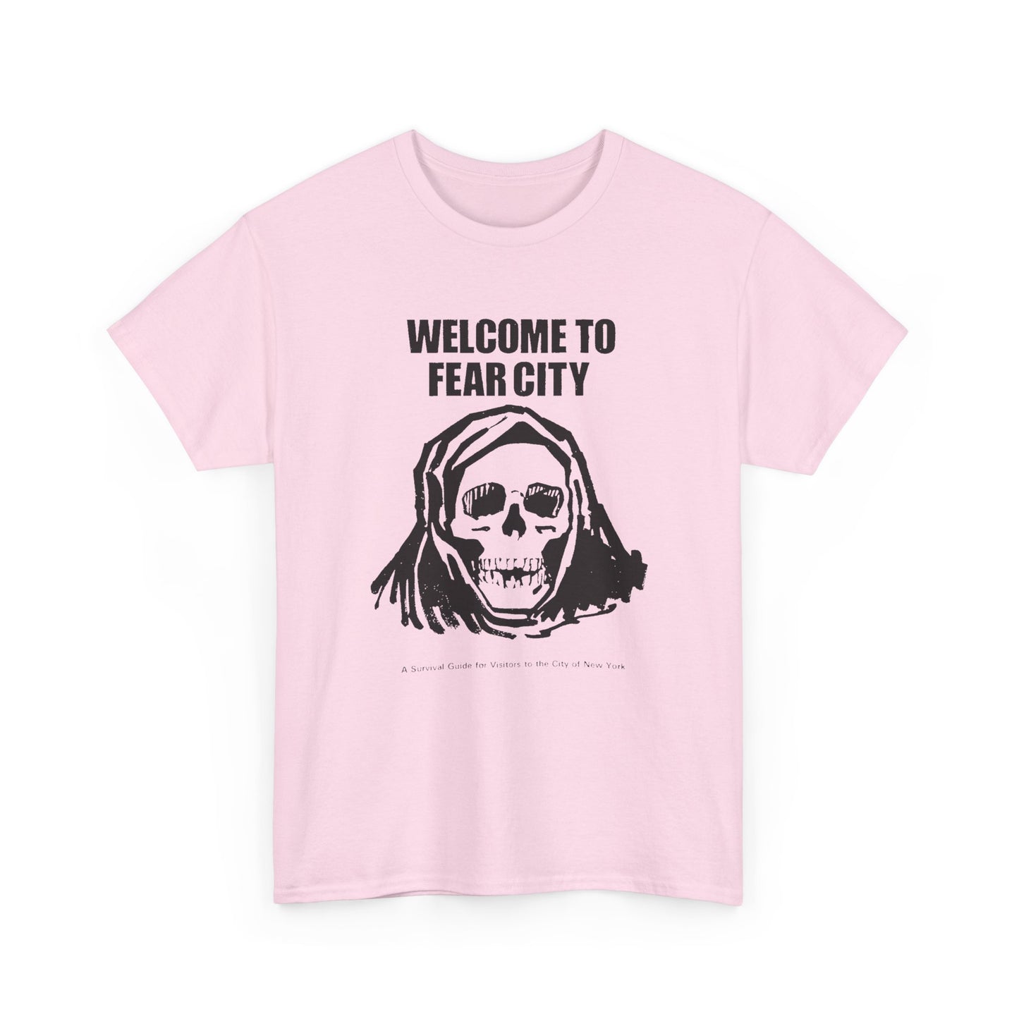 welcome to fear city 1975 new york pamphlet skull tshirt
