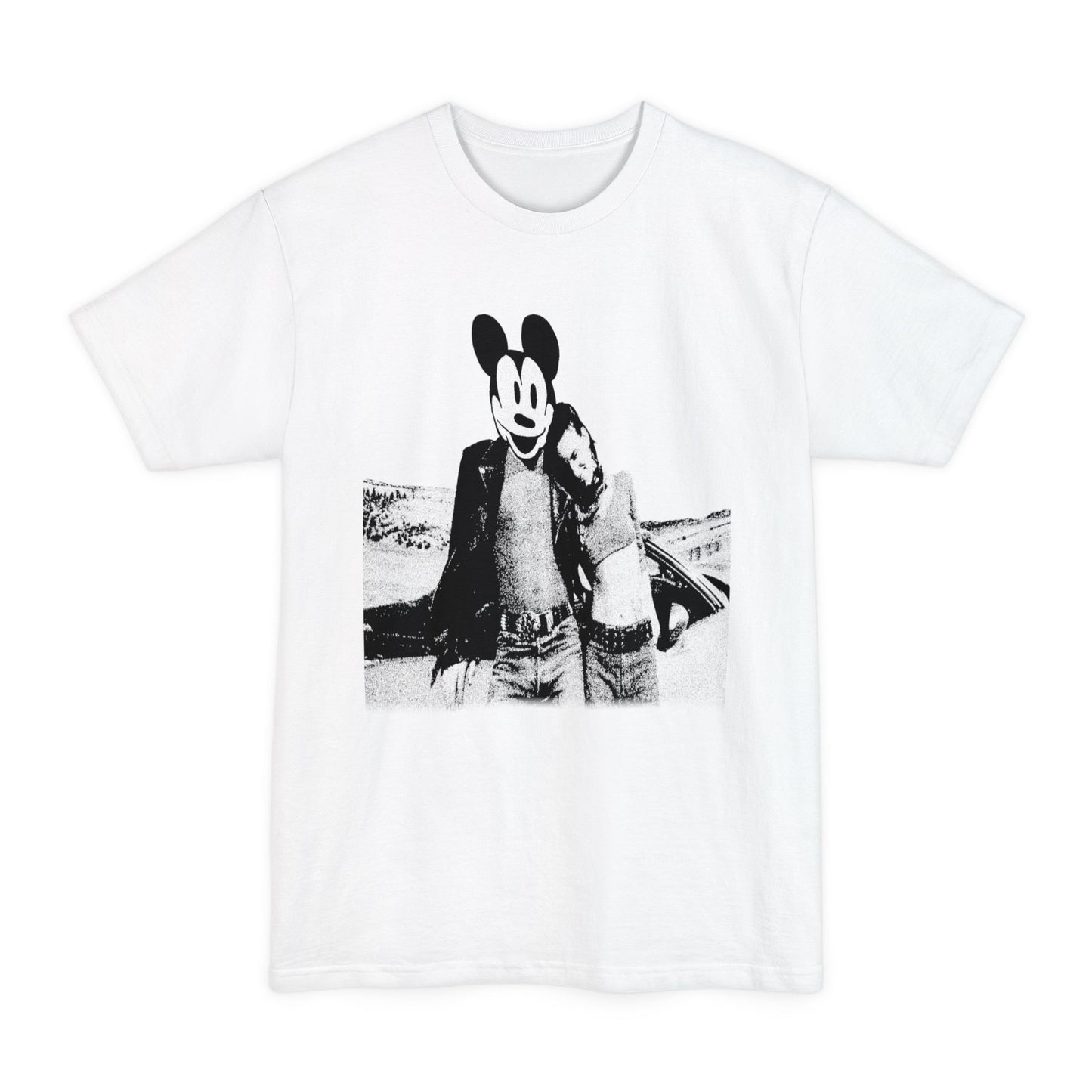 oversized steamboat mickey and mallory knox natural born killers parody unisex tall beefy tshirt