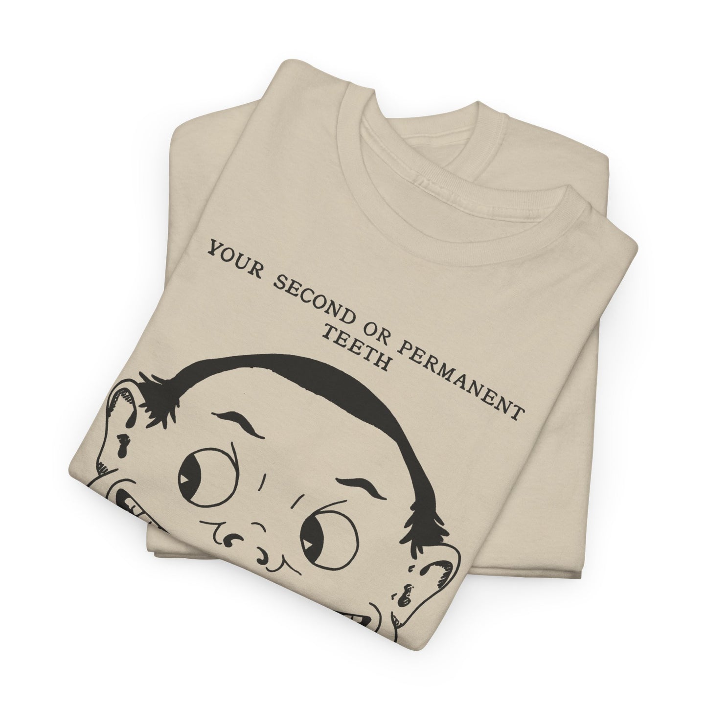1918 illustration from child's book of teeth kid with teeth chart tshirt
