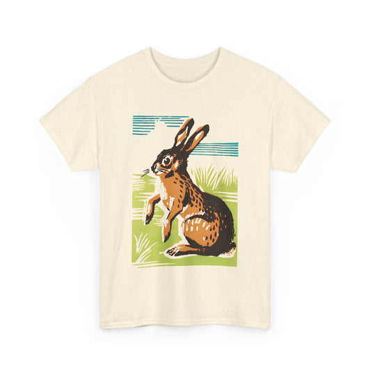 vintage czechoslovakian match box art bunny reproduction tshirt