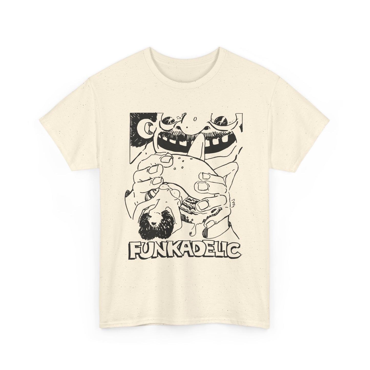 1970s ad for funkadelic's let's take it to the stage album custom edit tshirt