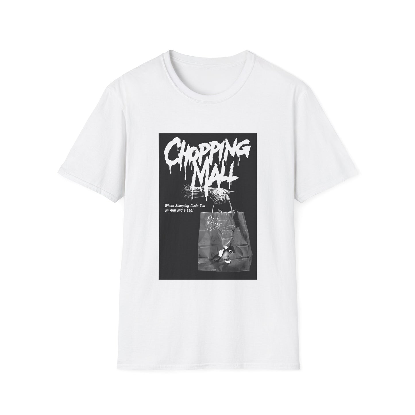 chopping mall 1986 poster black and white tshirt