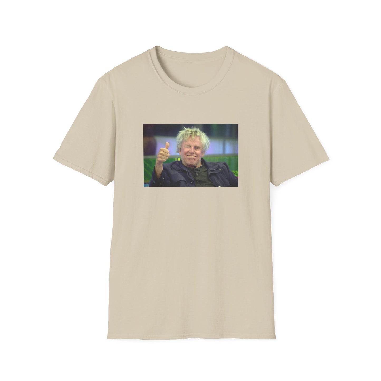 gary busey thumbs up tshirt