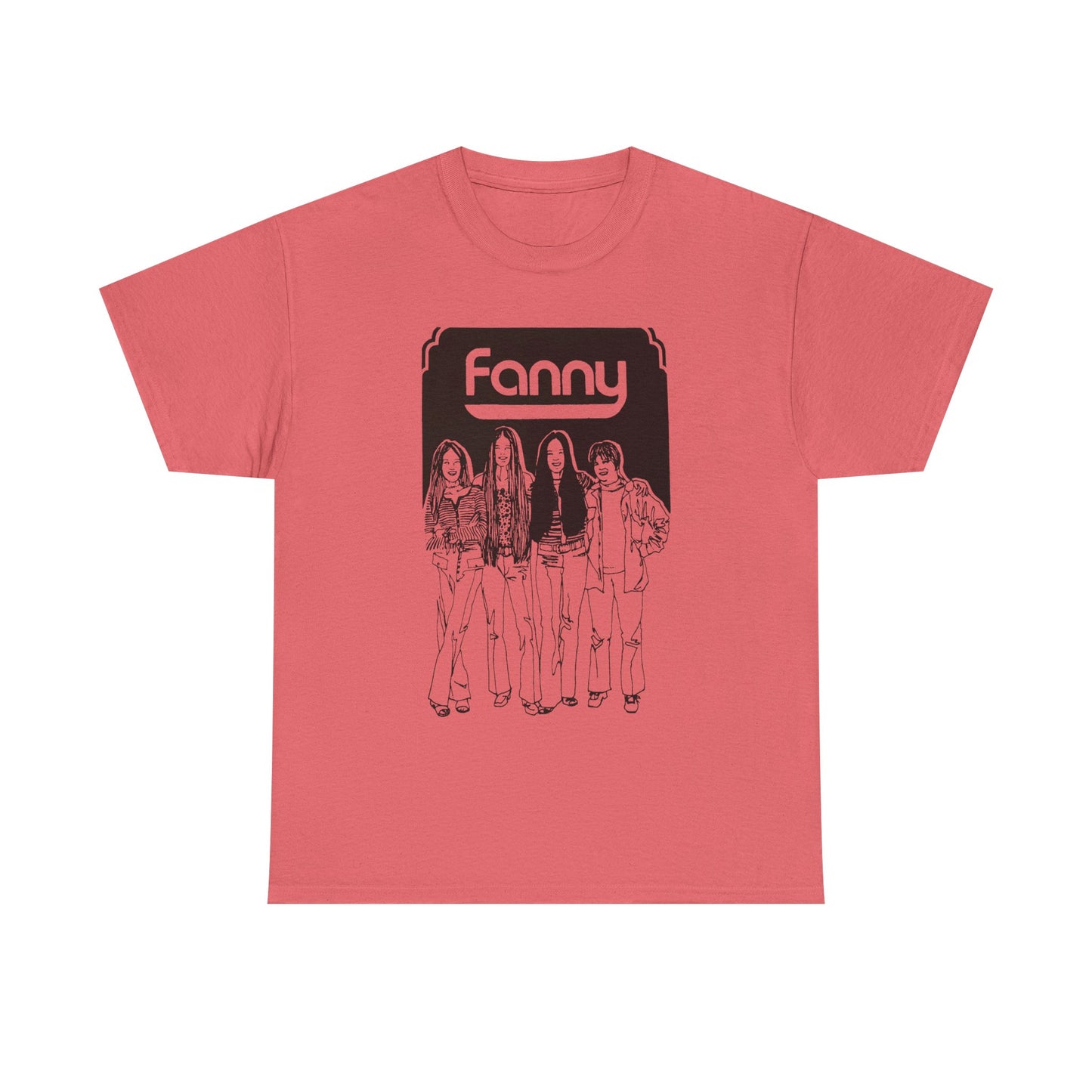 1970s rock n roll band fanny show poster tshirt