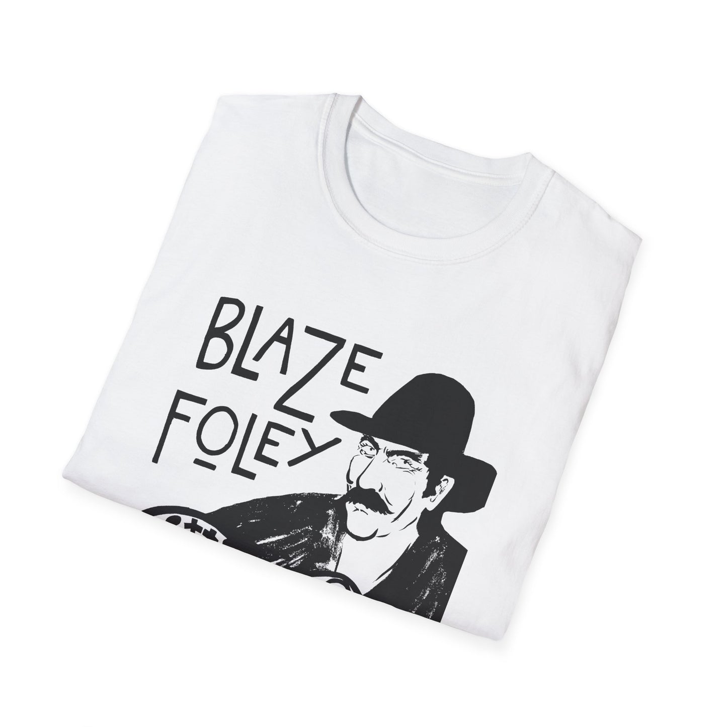 blaze foley sittin' by the road black stencil fan art tshirt