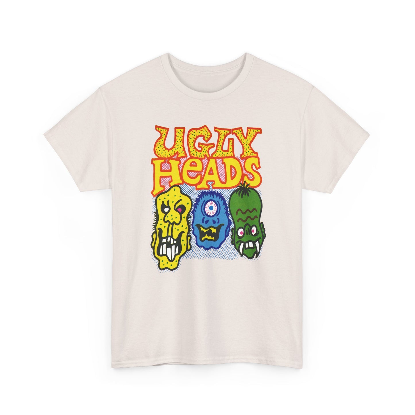 vintage american bubblegum graphic ugly heads reproduction tshirt