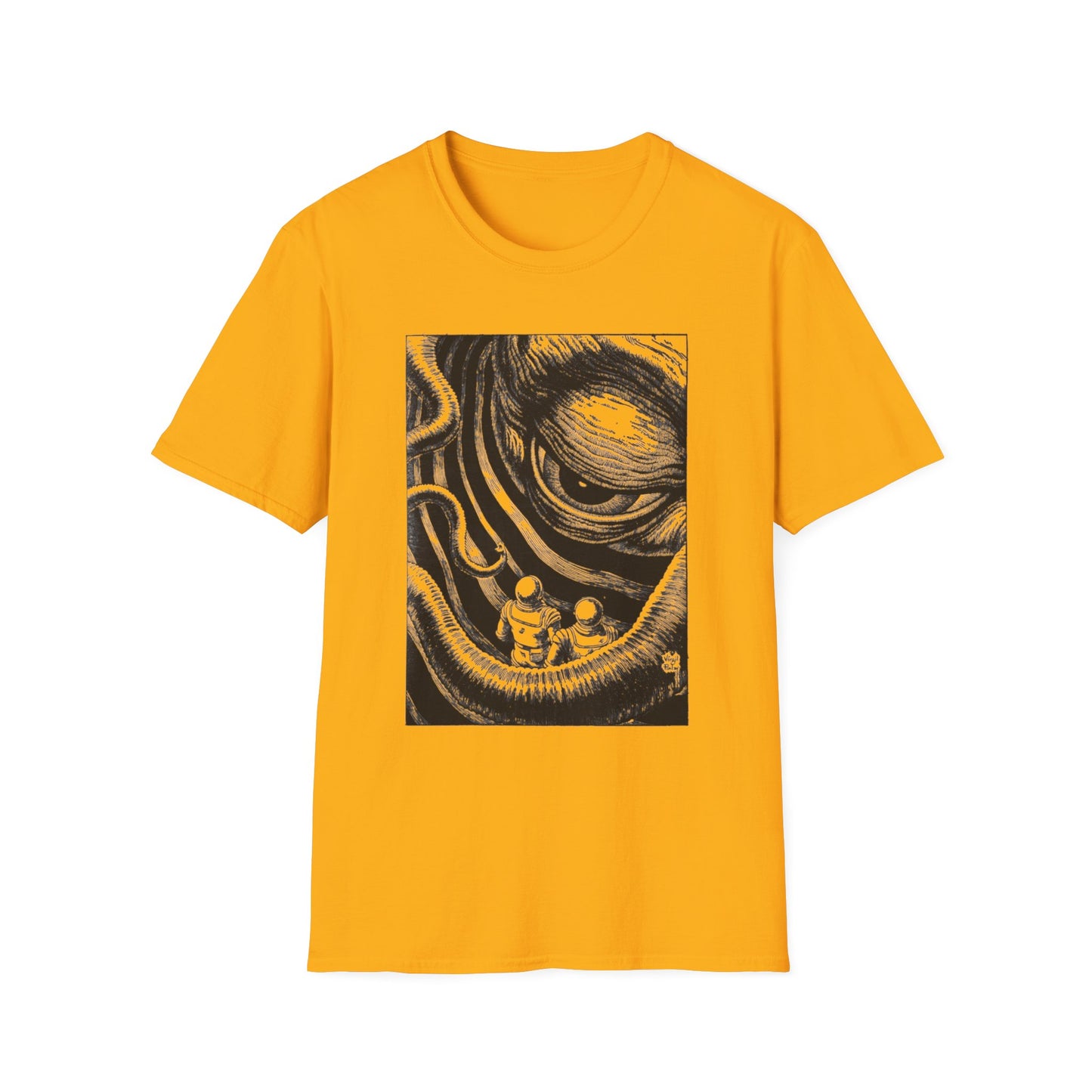 virgil finlay illustration on the edge of the galaxy tshirt