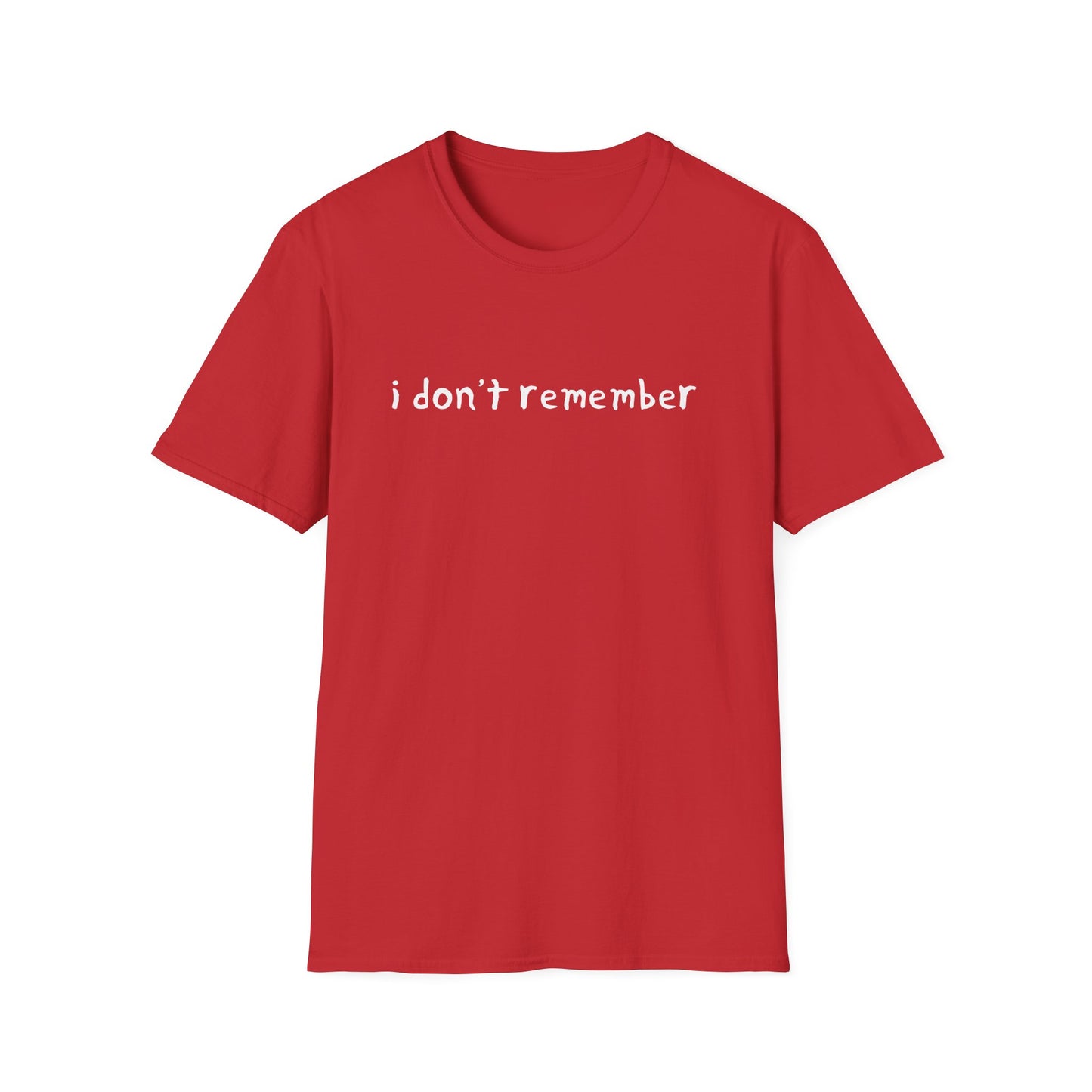 i don't remember hand drawn font tshirt