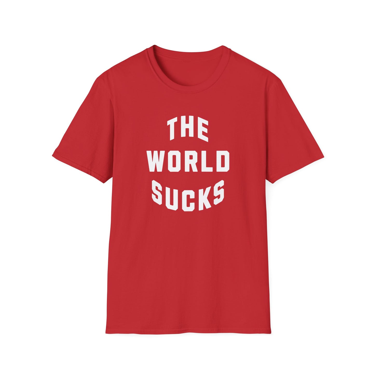 the world sucks vintage design tshirt