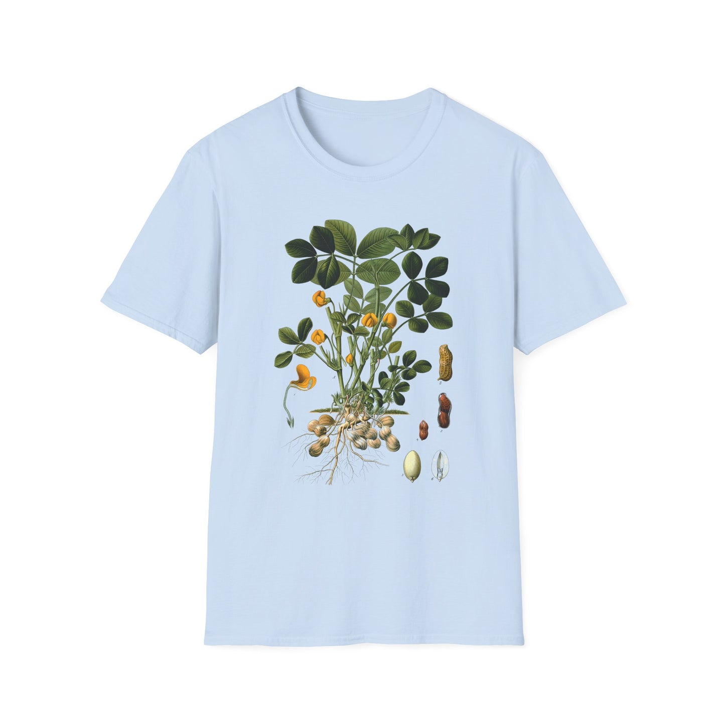 1887 peanut arachis (hypogaea) botanical print from kohler's plants by hermann adolph kohler tshirt