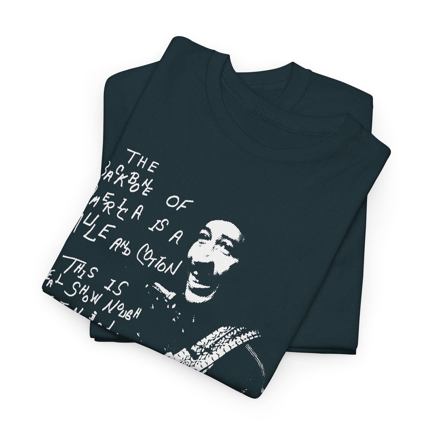 1976 the backbone of america is a mule and cotton album by abner jay stretched graphic tshirt