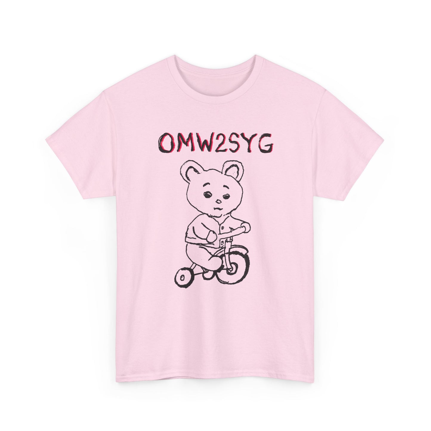 original drawing omw2syg on my way to steal your girl bunny riding tricycle tshirt