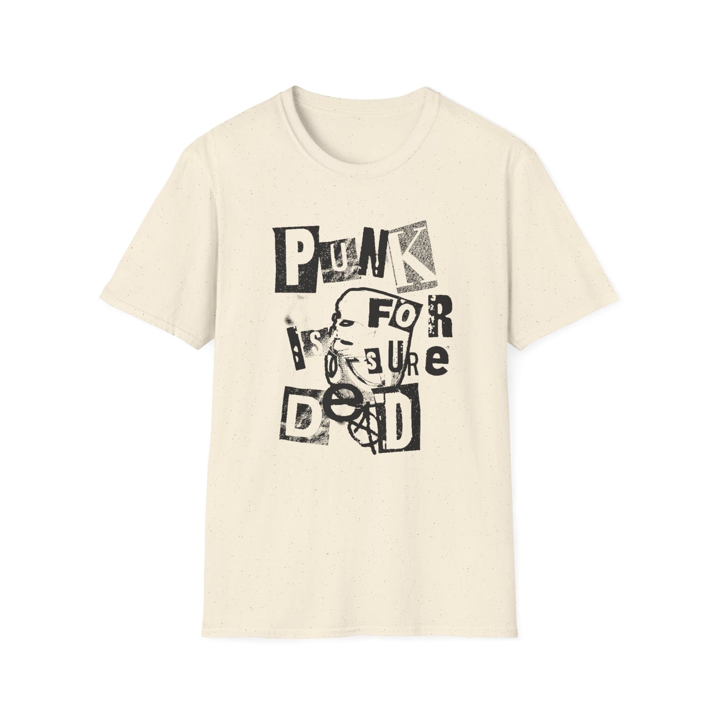 punk is for sure dead spray spaint style tshirt