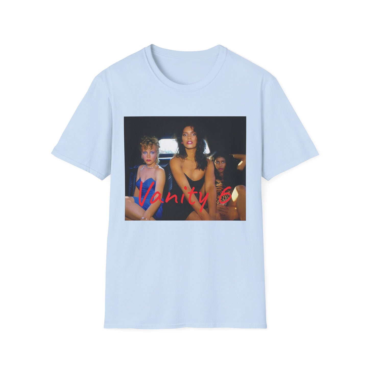 vanity 6 in a limousine tshirt