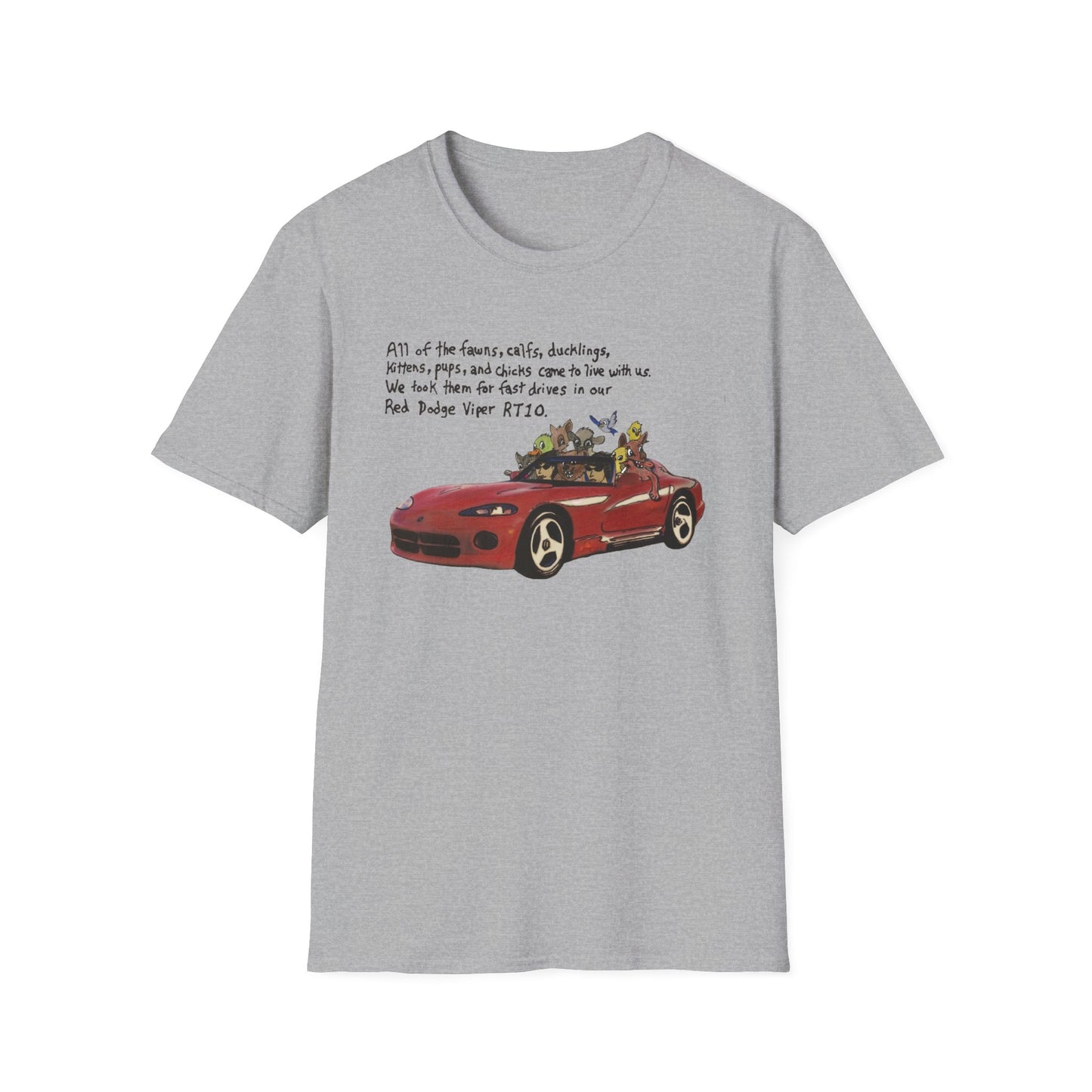 kkidss dodge viper original drawing tshirt