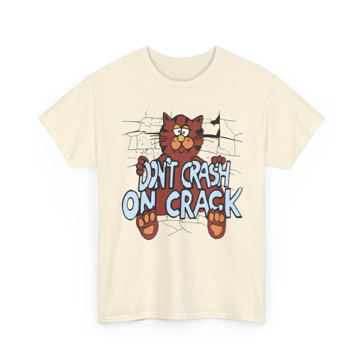 vintage graphic don't crash on crack cat custom edit tshirt