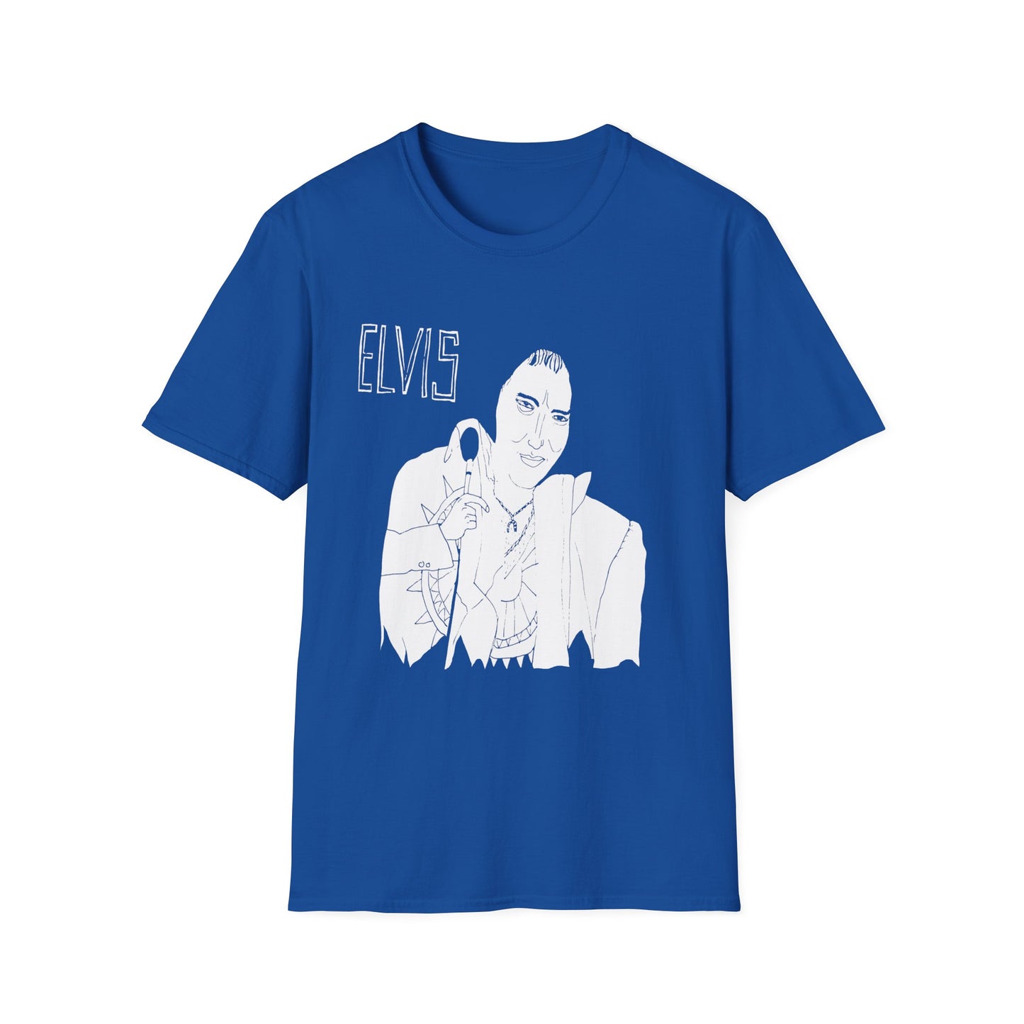 original drawing of elvis during his jumpsuit years tshirt