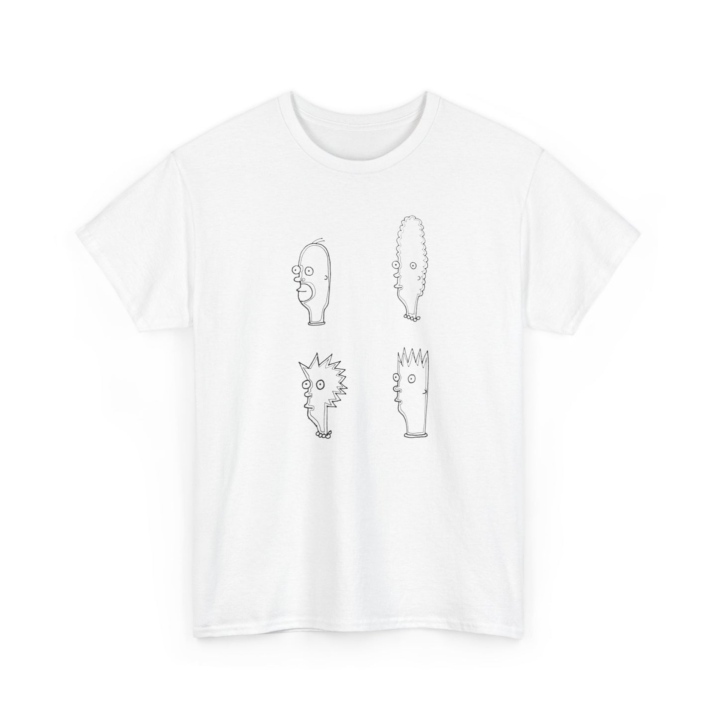 original drawing. simpsons fan art. bart lisa marge and homer tshirt