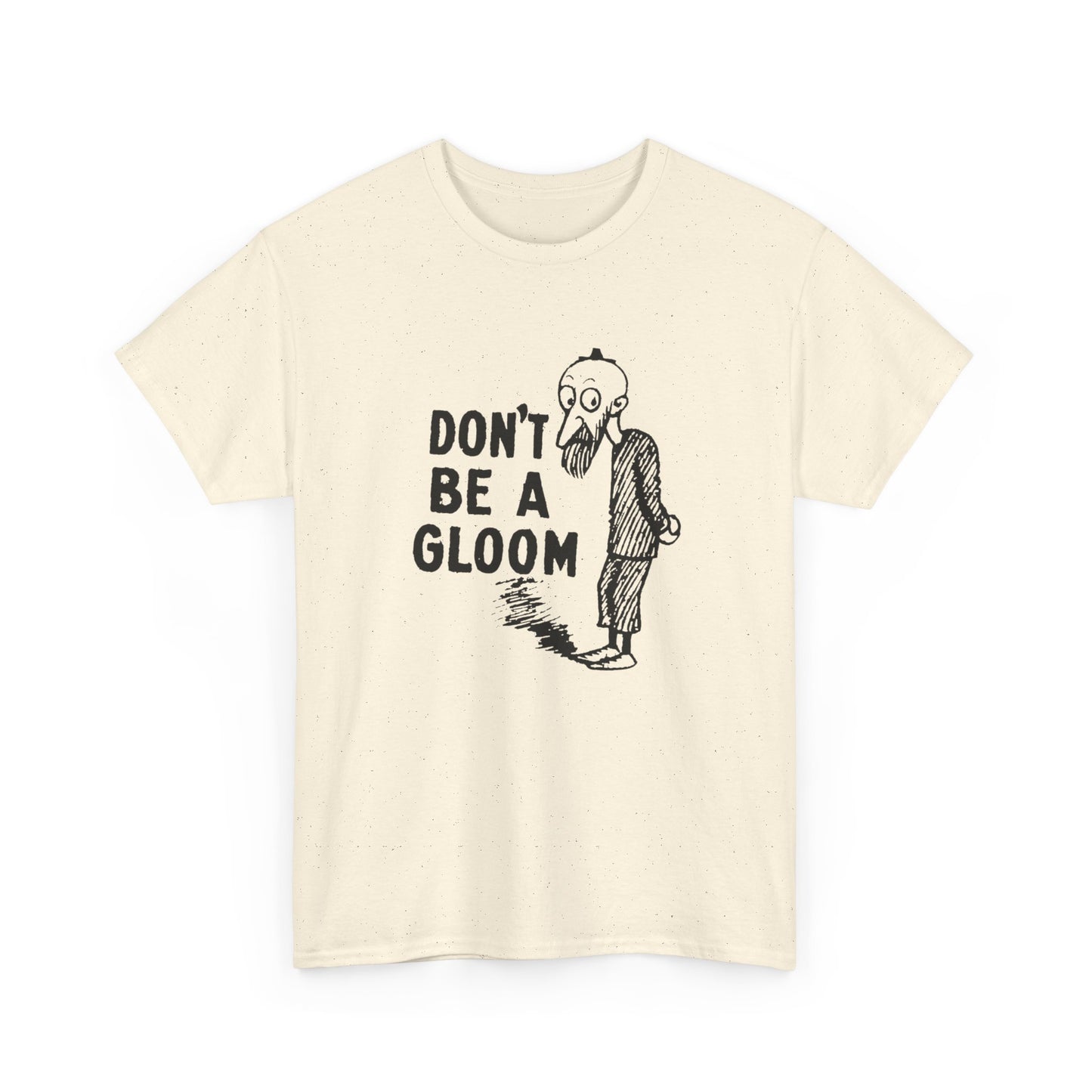 don't be a gloom vintage reproduction of a tokio cigarette pin by t.e powers gloom and joy unisex cotton tee