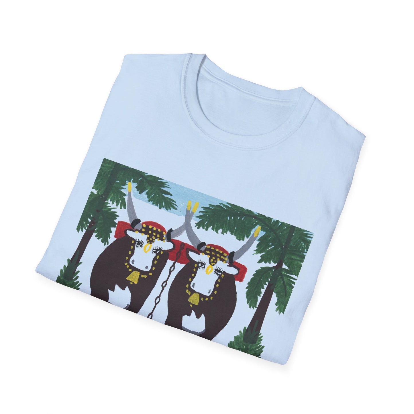 1960s maud lewis painting pair of oxen tshirt