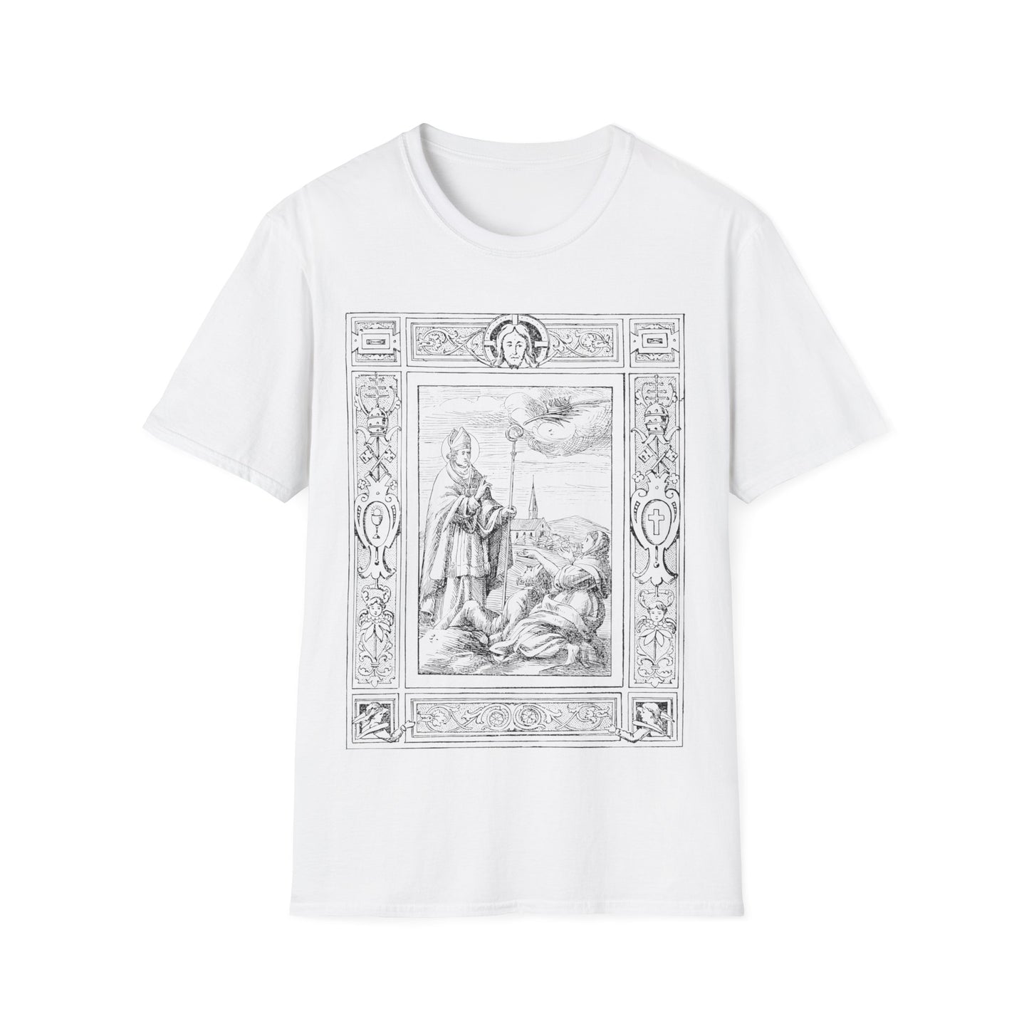 saint valentine healing epilepsy illustrated by dr. frantisek ehrmann, circa 1899. the tshirt