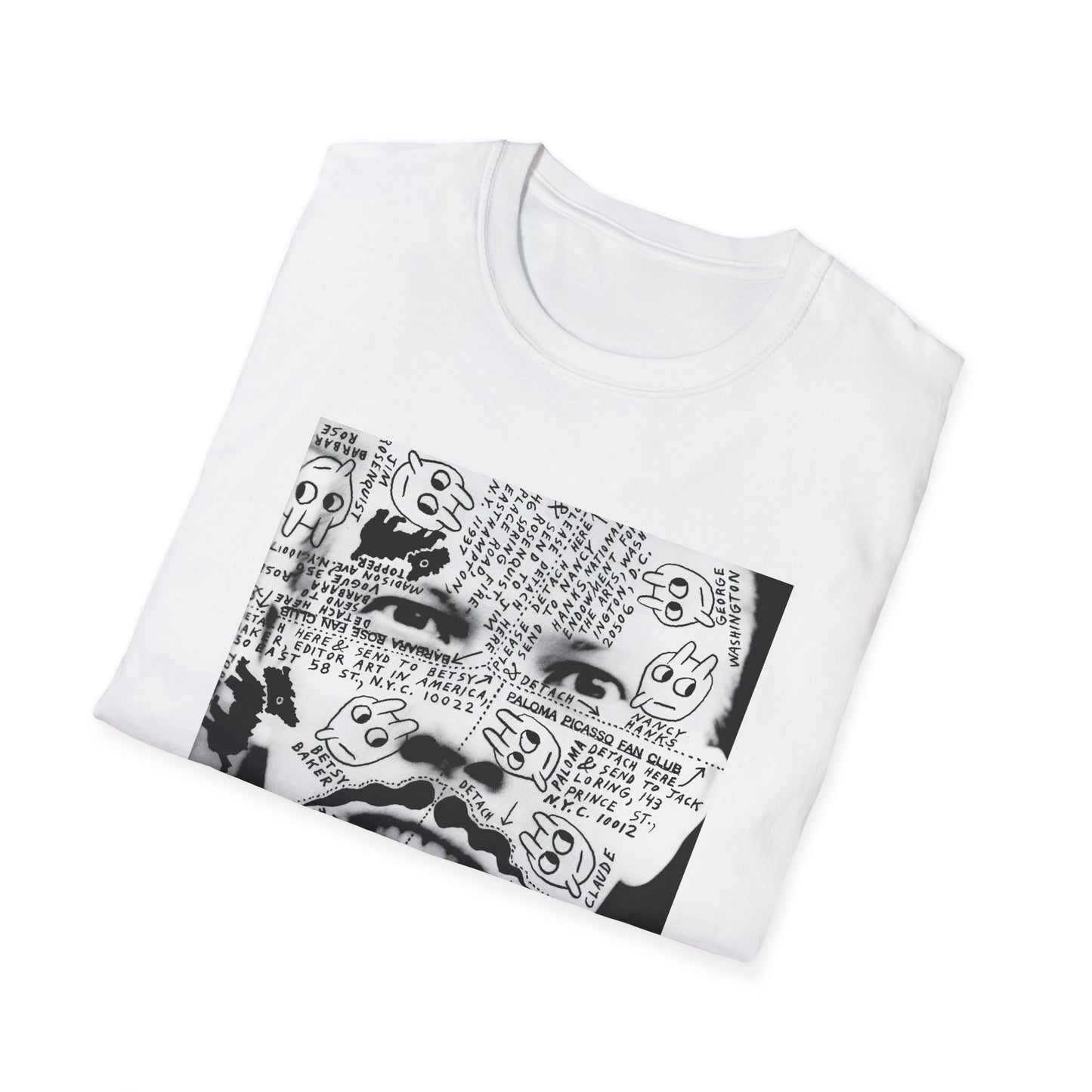 ray johnson's face tshirt