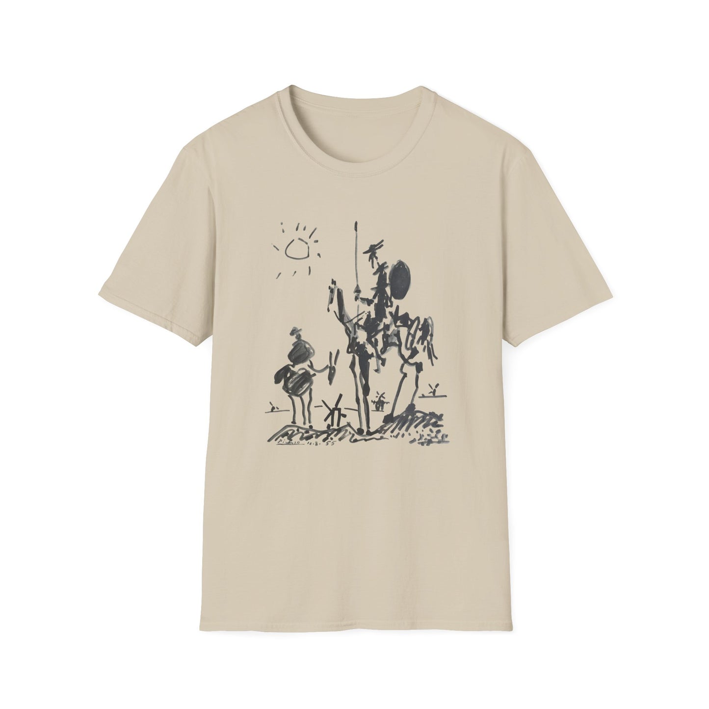 1955 don quixote illustration by pablo ruiz picasso tshirt