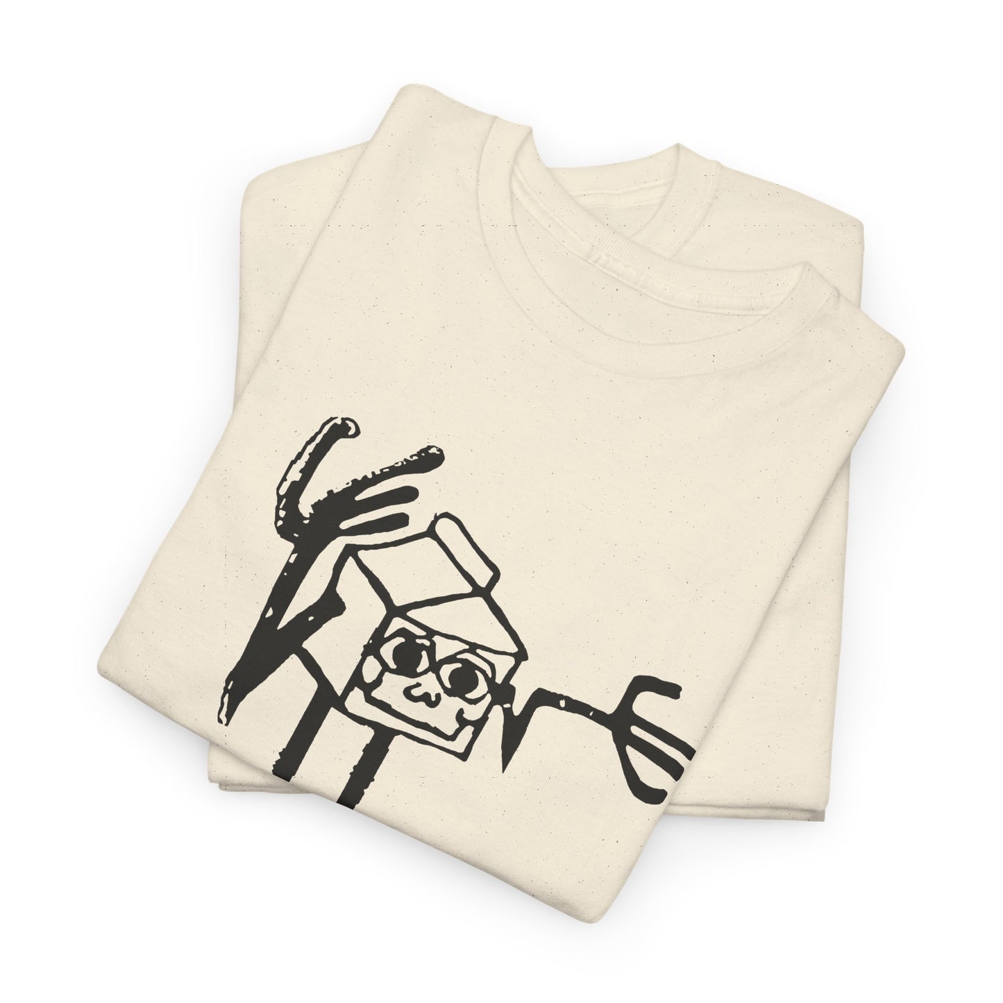 mid 80s anthropomorphic milk carton safety message reproduction tshirt